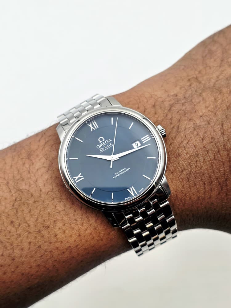 Omega De Ville Co-Axial Automatic in Steel with Blue Dial