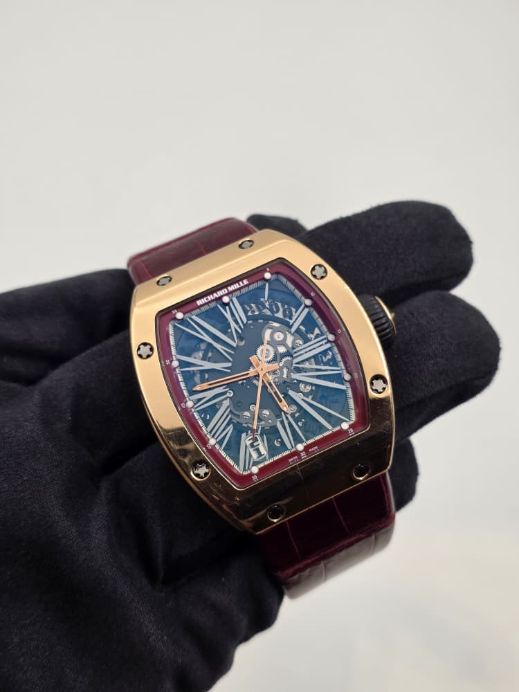 Richard Mille RM023 Automatic in Rose Gold with Alligator Strap and Titanium Clasp