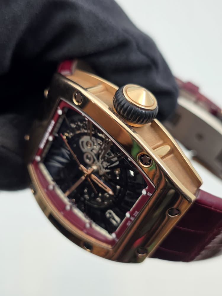 Richard Mille RM023 Automatic in Rose Gold with Alligator Strap and Titanium Clasp