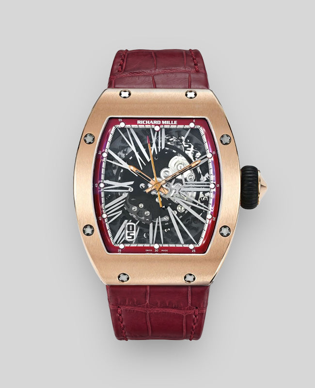 Richard Mille RM023 Automatic in Rose Gold with Alligator Strap and Titanium Clasp