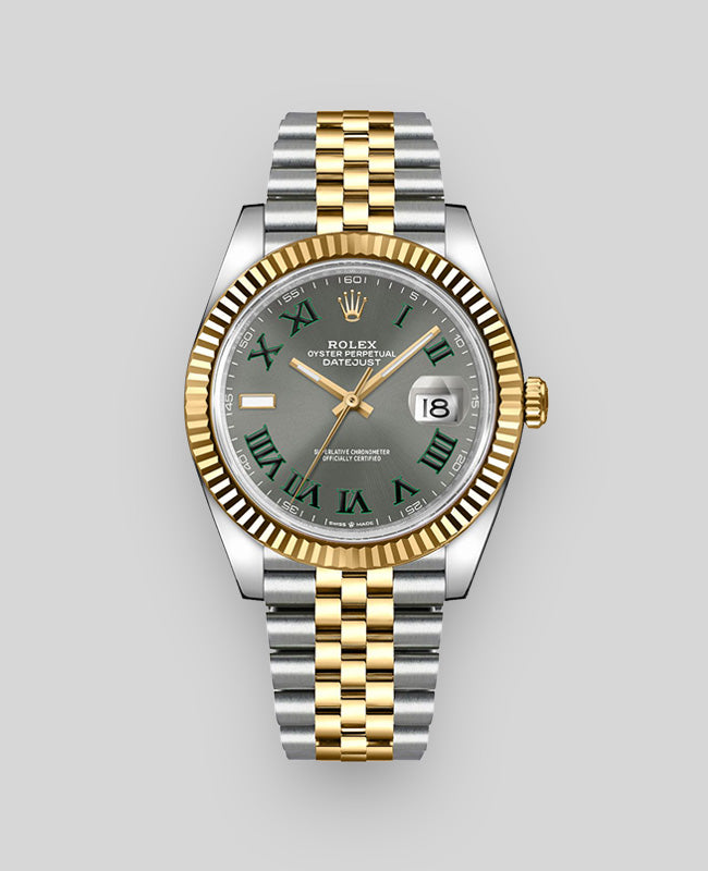Rolex Datejust 41 Yellow Gold and Steel with Wimbledon Dial and Jubilee Bracelet