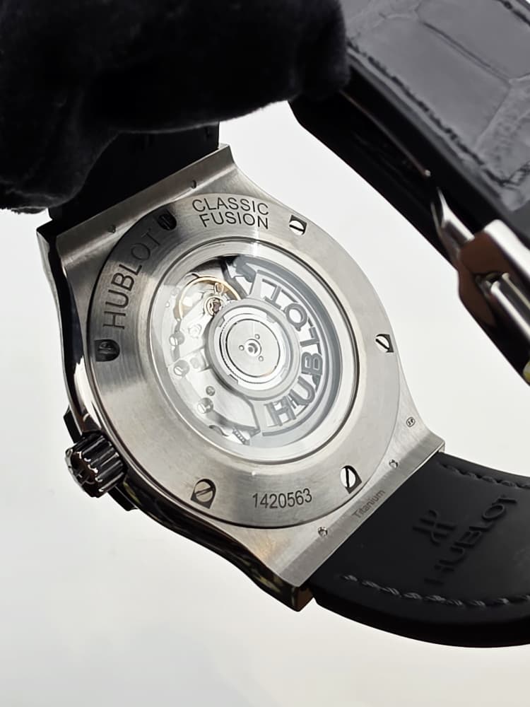 Hublot Classic Fusion 45 In Titanium with Grey Strap and Dial