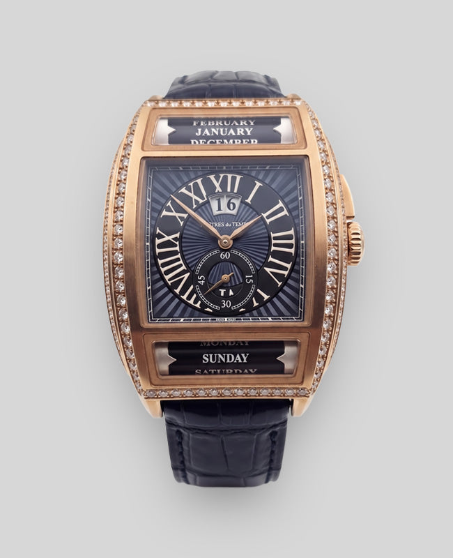 Maitre Du Temps Chapter 2 Triple Calendar in Rose Gold with Diamond Bezel