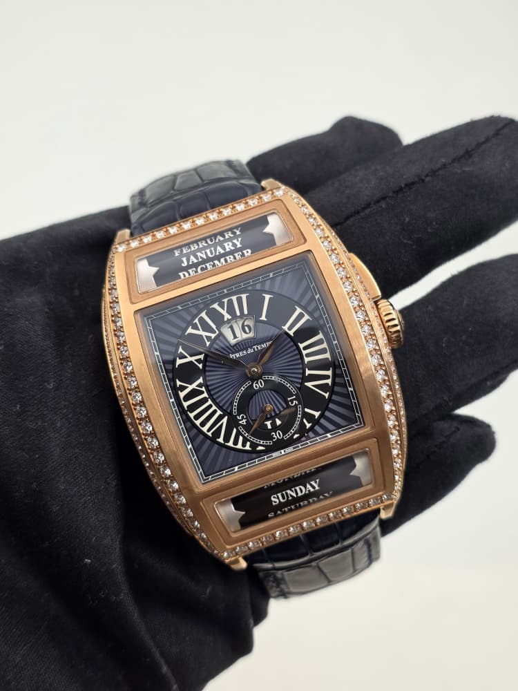 Maitre Du Temps Chapter 2 Triple Calendar in Rose Gold with Diamond Bezel