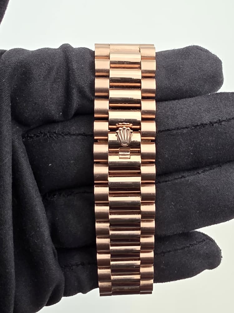 Rolex Day-Date 40 Rose Gold with "anniversary" dial