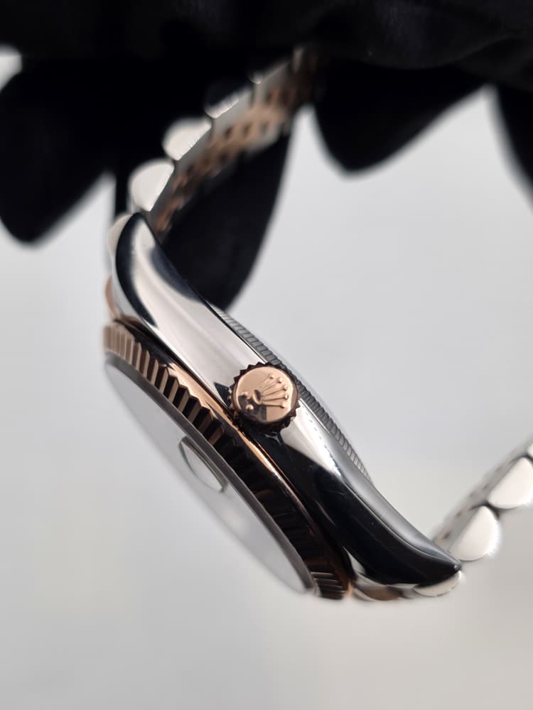 Rolex Datejust 36 Rose Gold and Steel with Wimbledon Dial.and Jubilee Bracelet