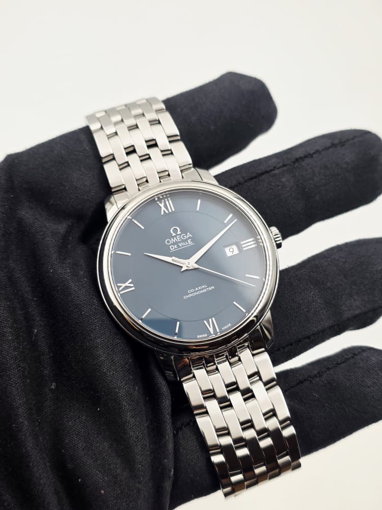 Omega De Ville Co-Axial Automatic in Steel with Blue Dial