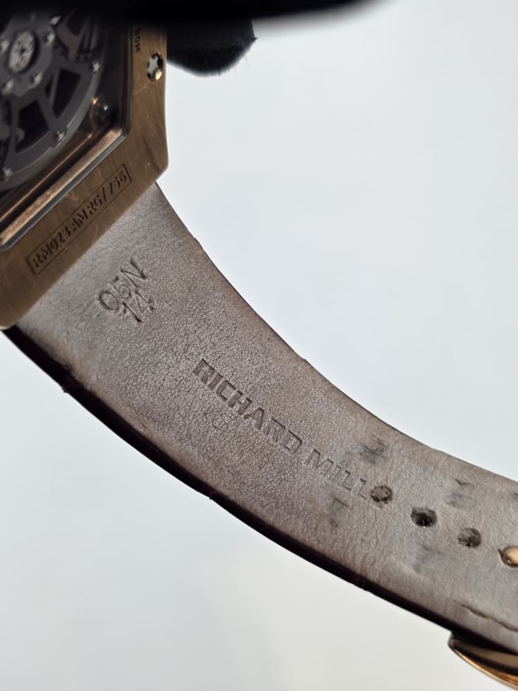 Richard Mille RM023 Automatic in Rose Gold with Alligator Strap and Titanium Clasp