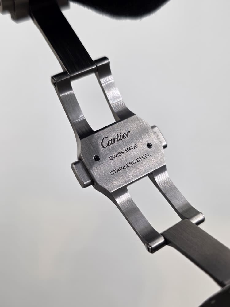 Cartier Santos Large Yellow Gold and Steel with White Dial