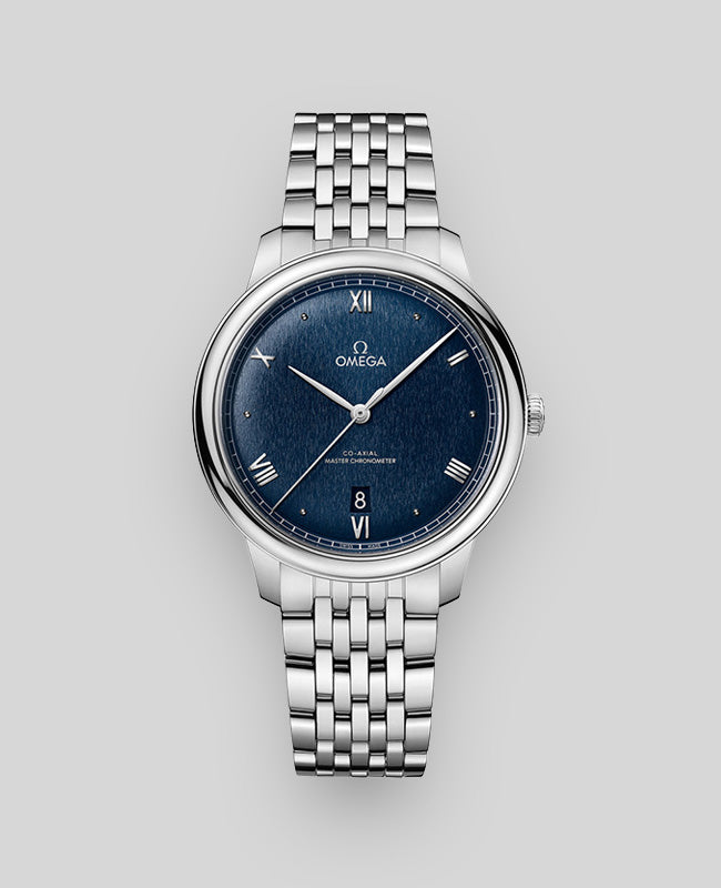 Omega De Ville Co-Axial Automatic in Steel with Blue Dial